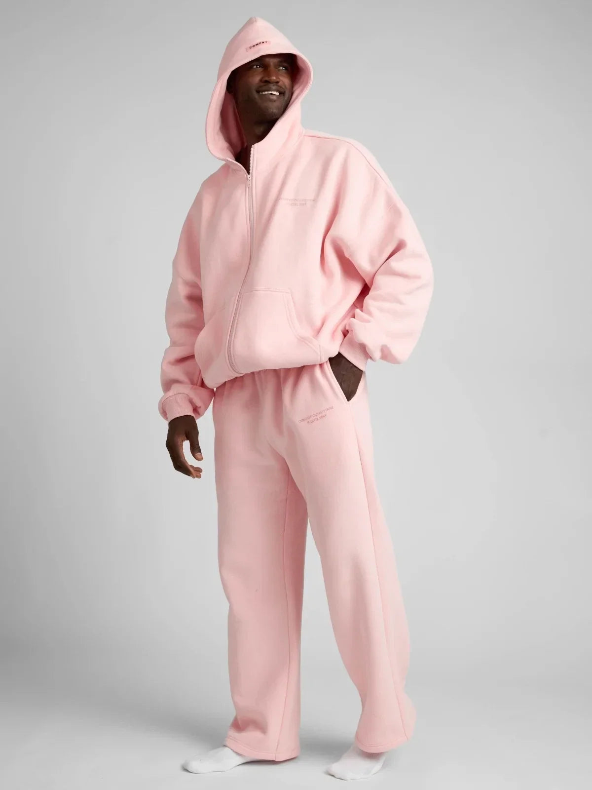 Zip-Front Hoodie - Bubblegum