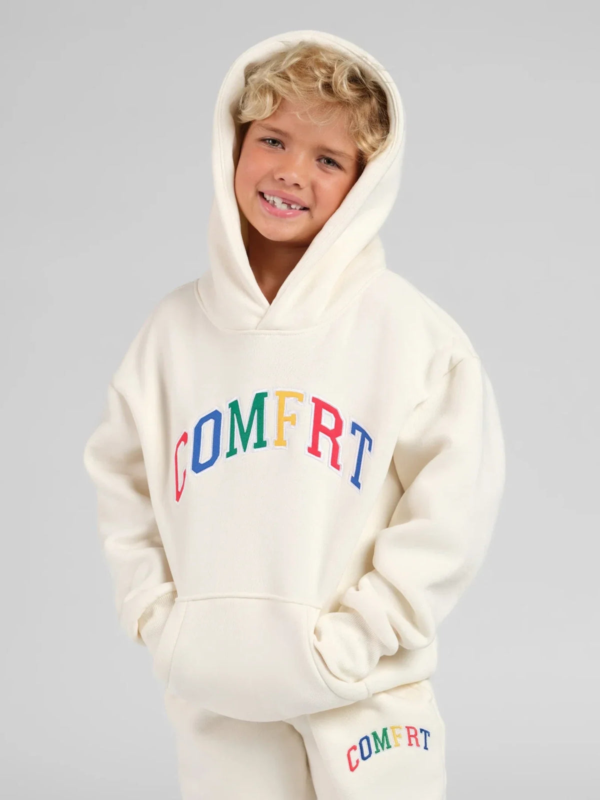 Kids Appliqué Hoodie - Shell