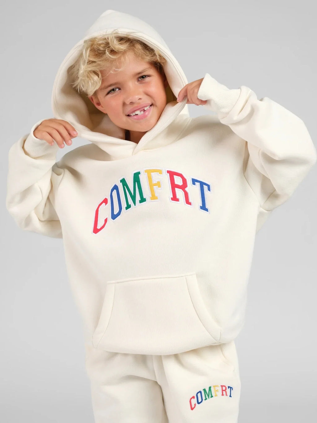 Kids Appliqué Hoodie - Shell