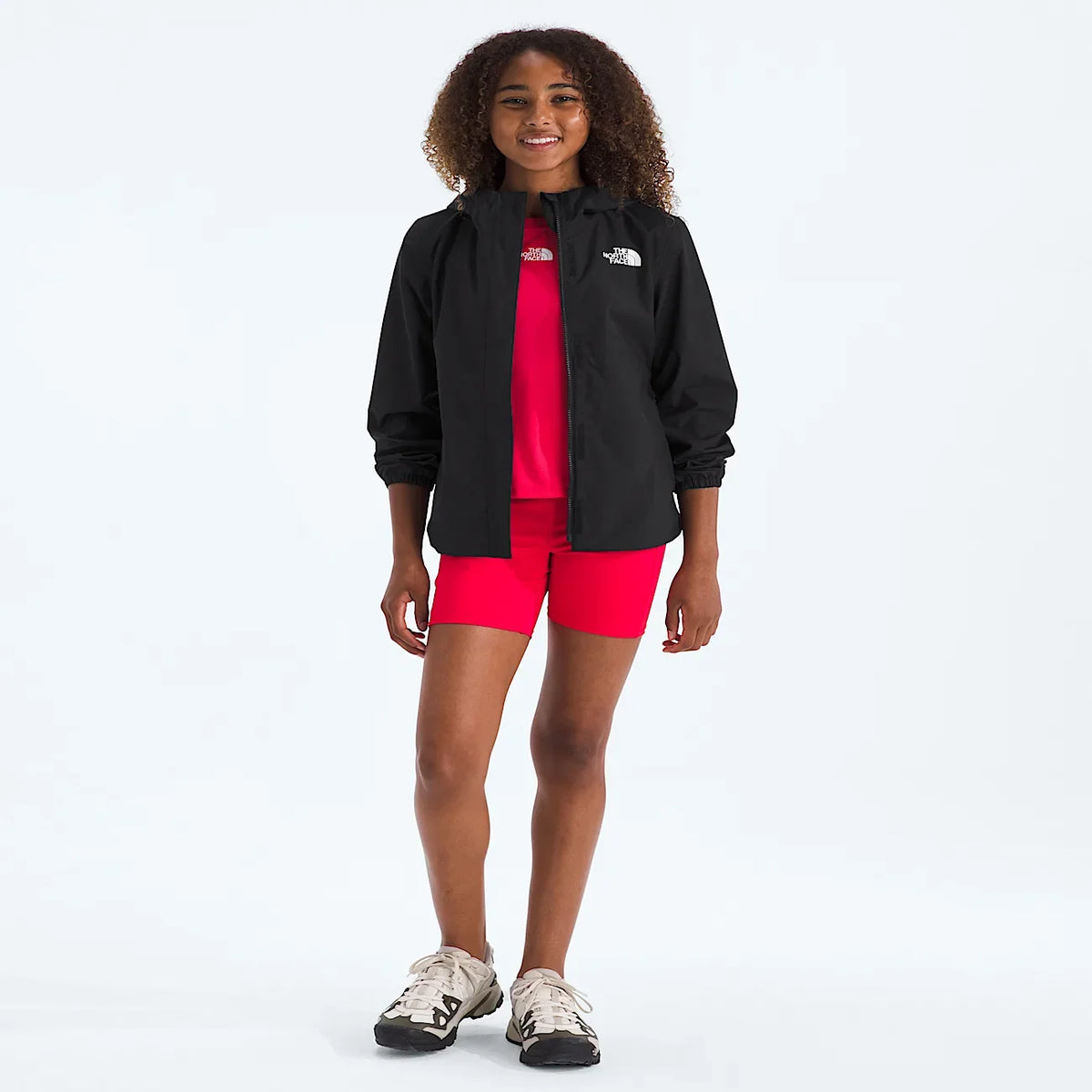 Girls' Waterproof Rain Jacket - Black
