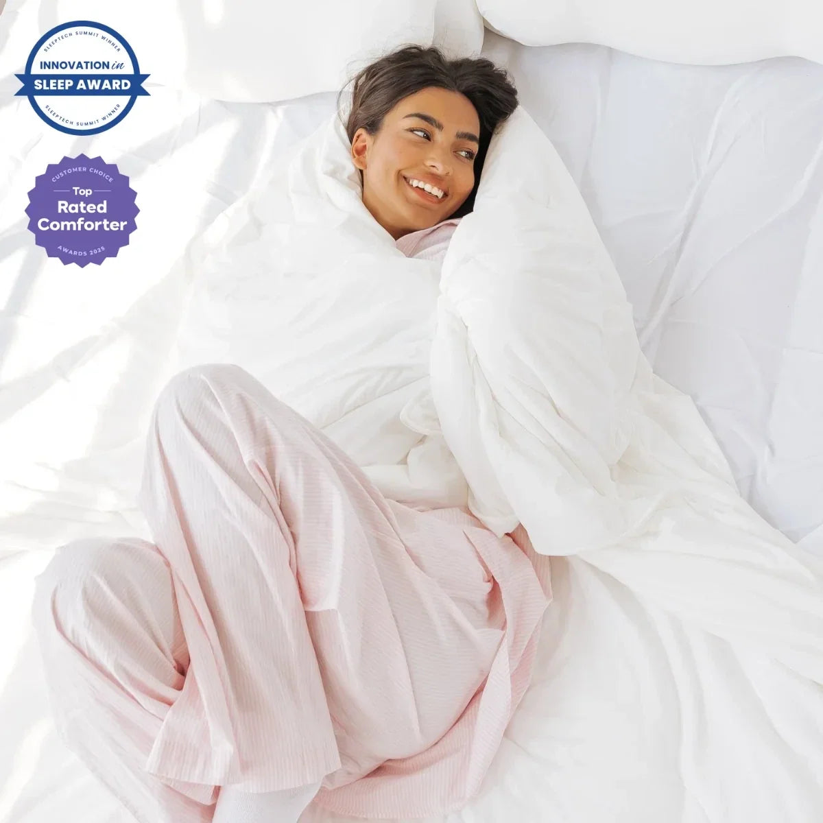 Cooling Comforter, 2 Pillows and Eye Mask Set