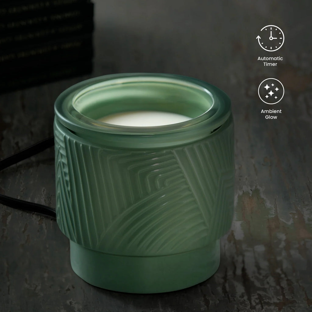 Electric Wax Melt Warmer With Green Finish