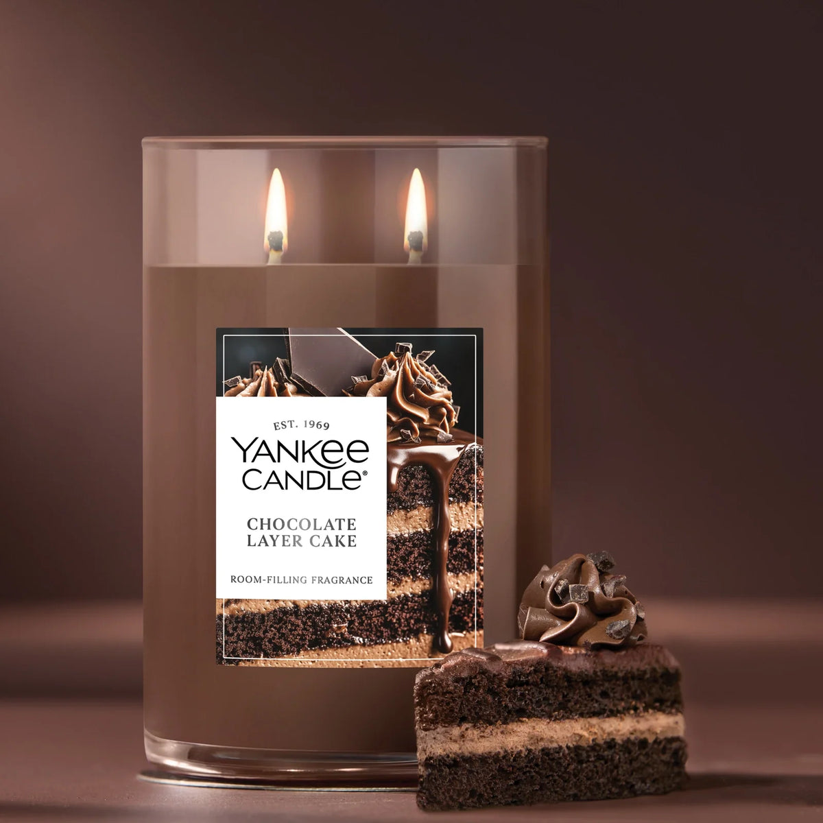 Large Tumbler Candle - Chocolate Cake