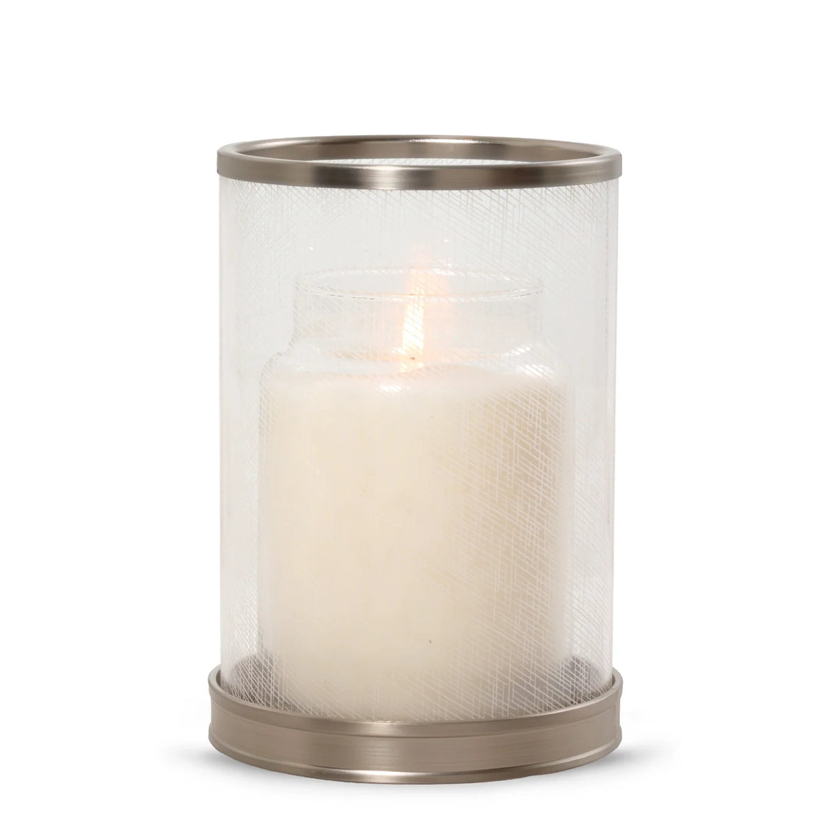 Silver Accent Jar Candle Holder