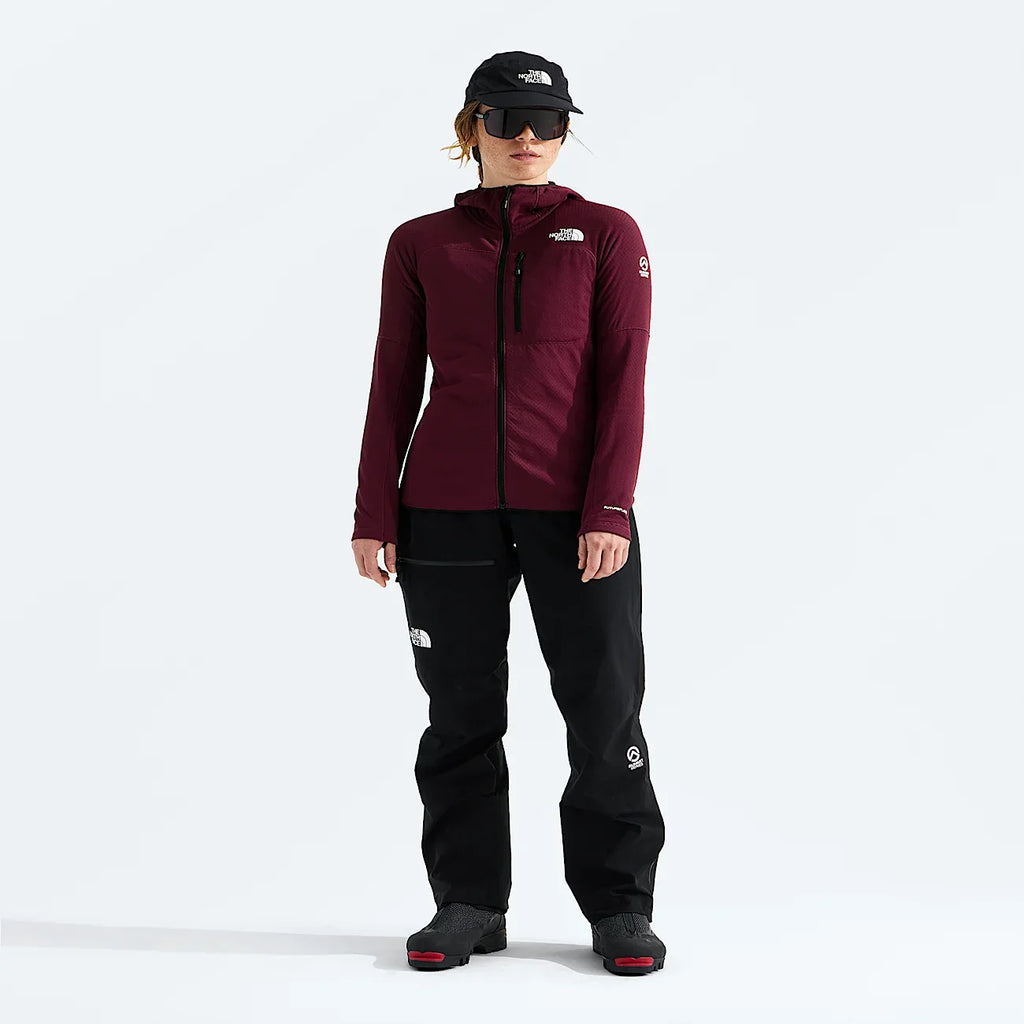 Women's Full-Zip Fleece Climbing Hoodie - Burgundy