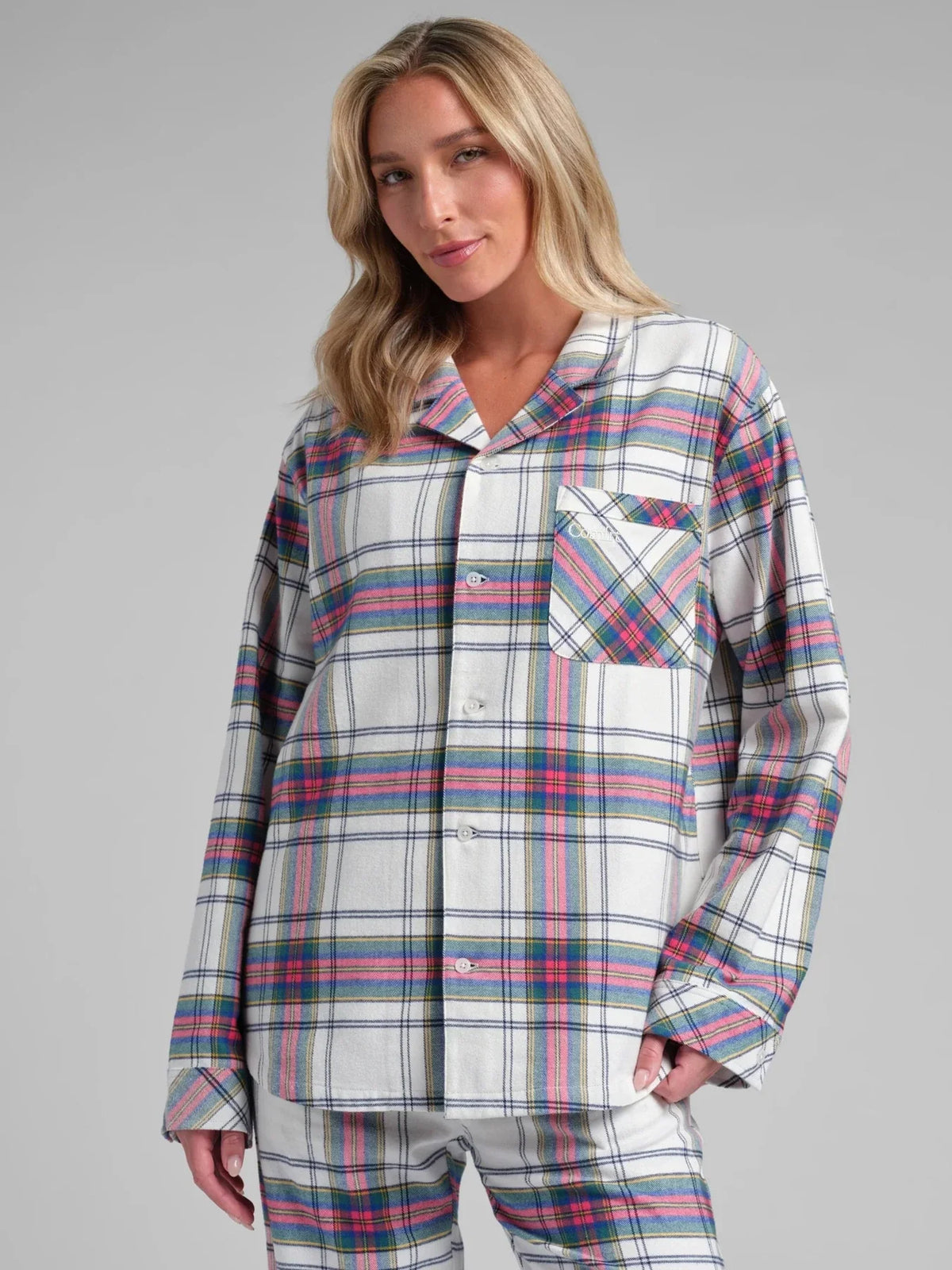Flannel Pajama Shirt - Fireside Plaid