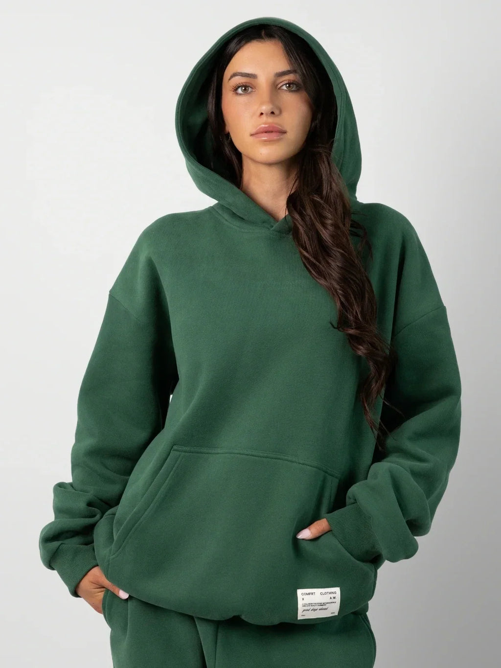 Graphic Pullover Hoodie - Hunter Green