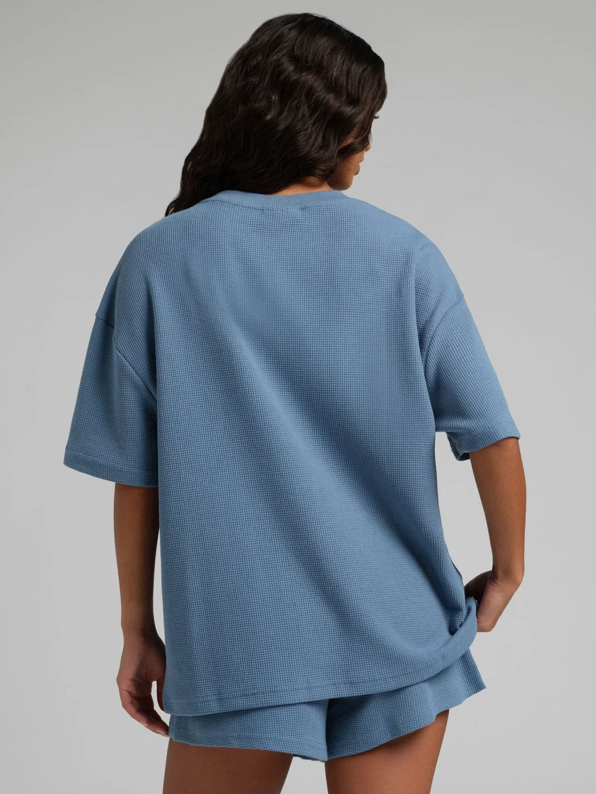 Waffle-Knit Lounge T-Shirt - Harbor