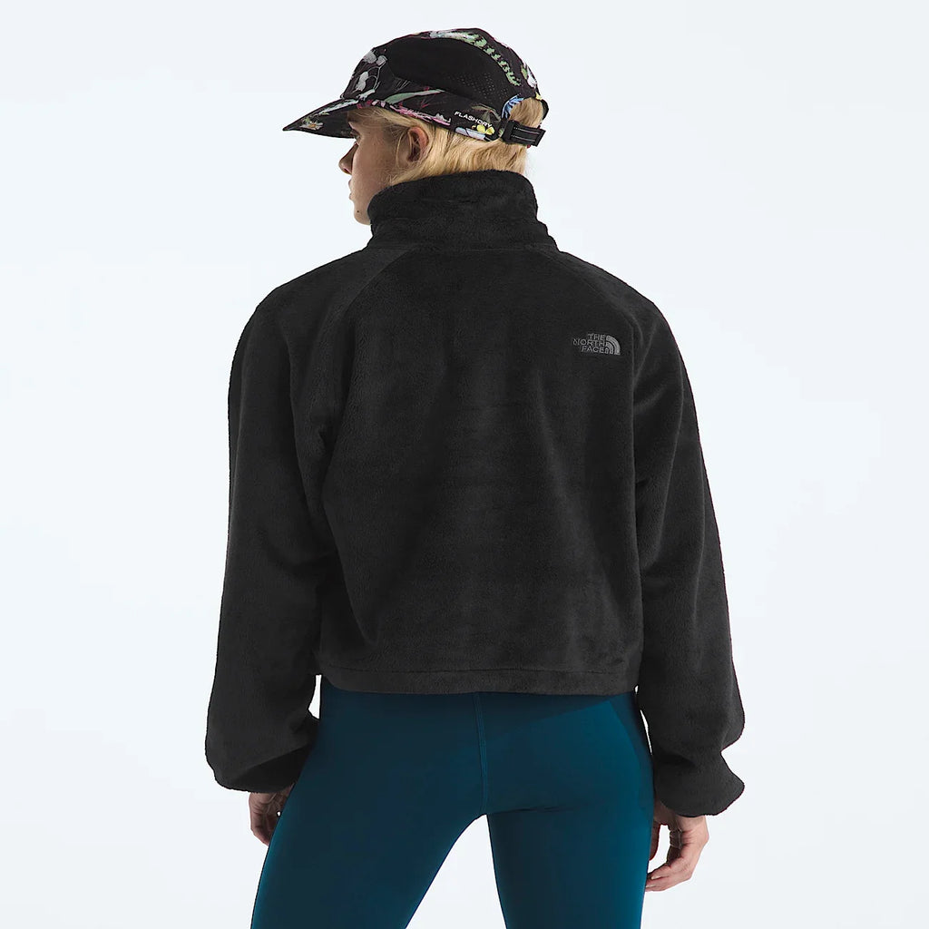 Women's Plush Fleece Quarter-Zip Jacket - Black