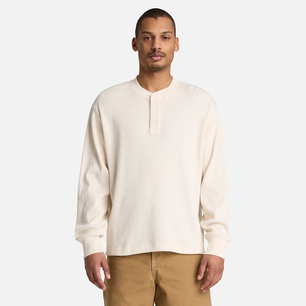 Men's Waffle Long-Sleeve Polo