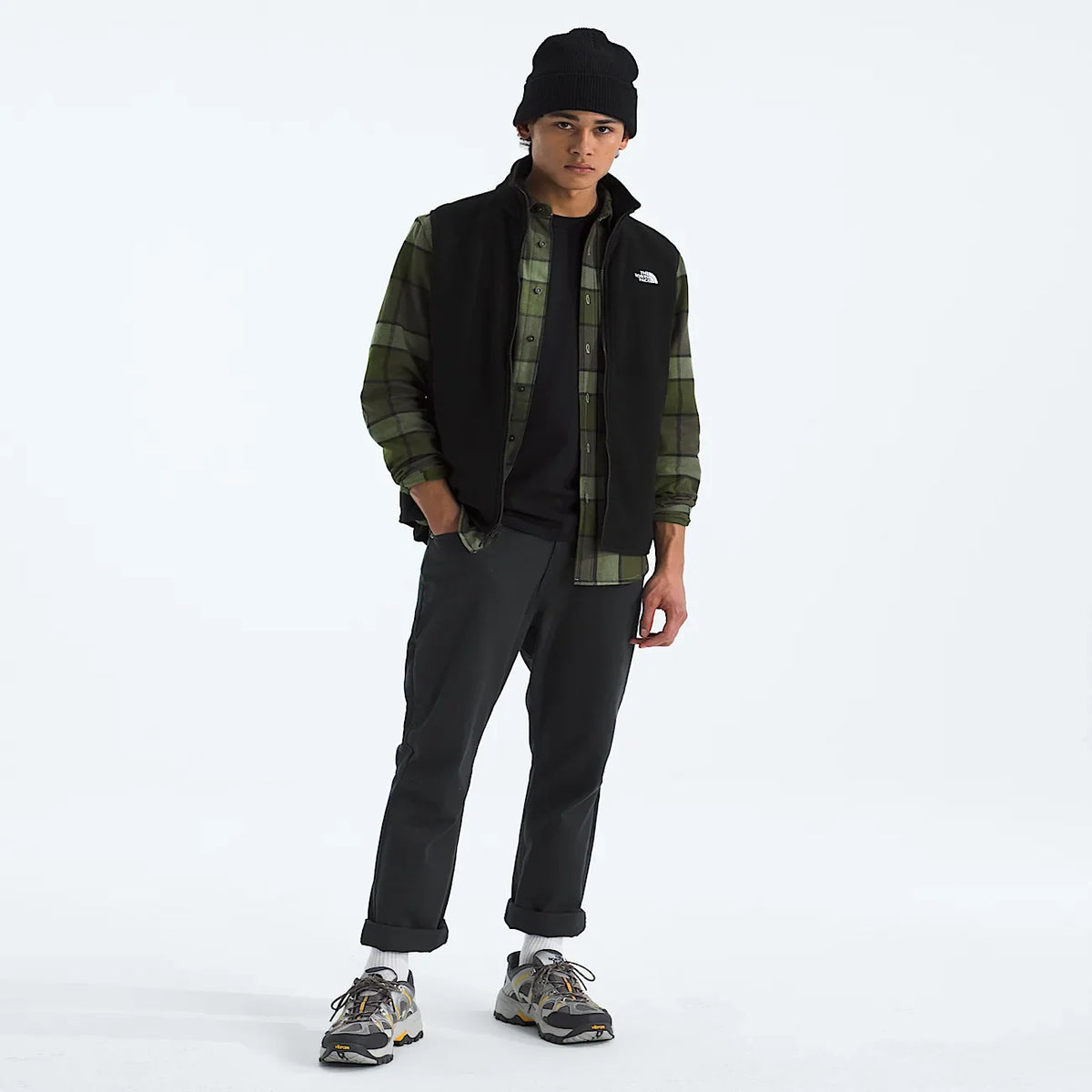 Men's Full-Zip Fleece Vest - Black