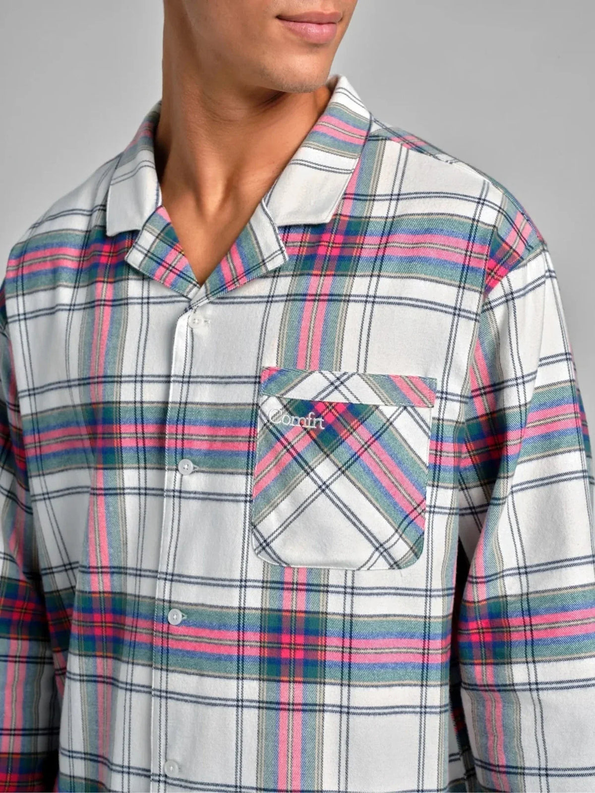 Flannel Pajama Shirt - Fireside Plaid