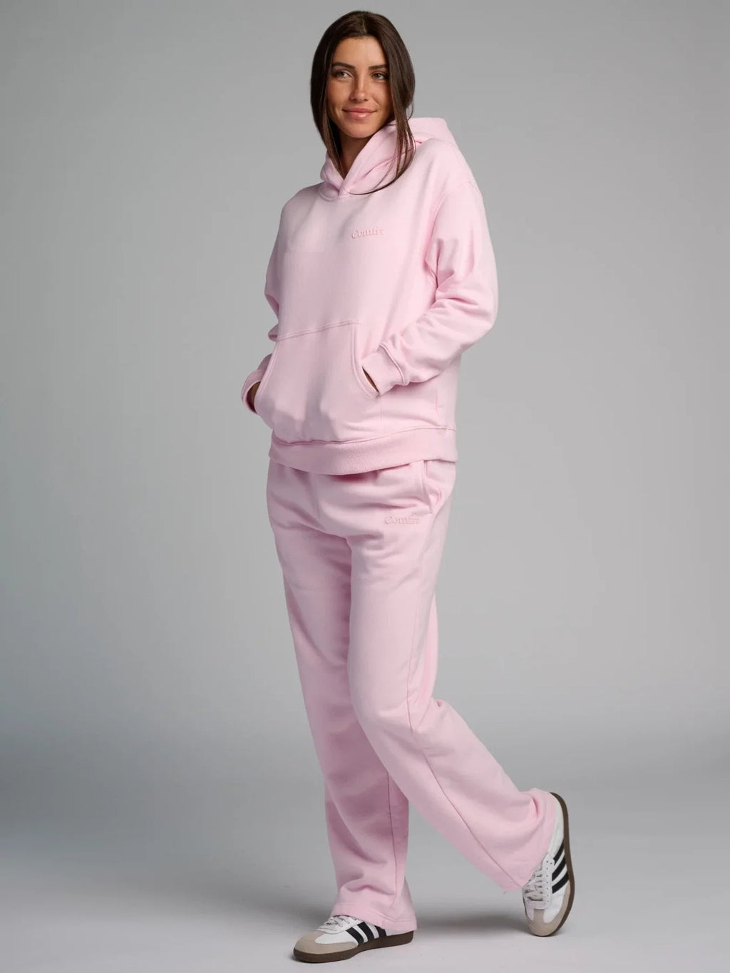 Lightweight Cropped Hoodie - Powder Pink
