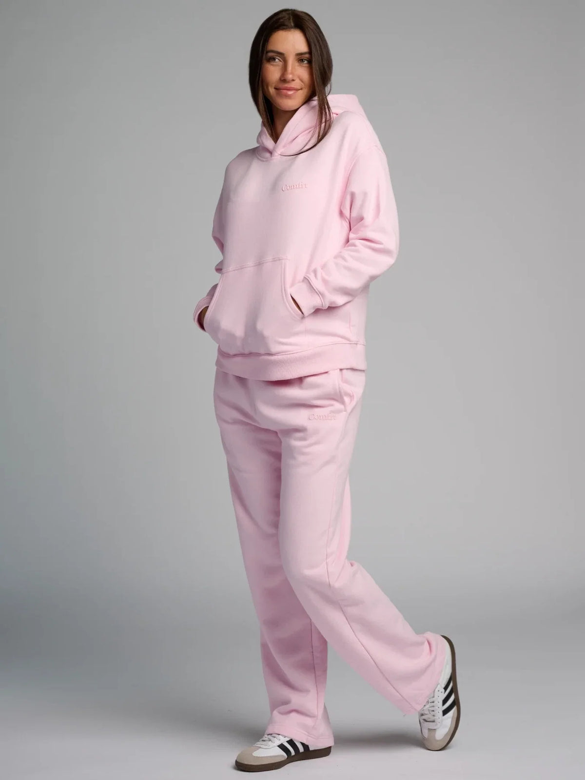 Lightweight Cropped Hoodie - Powder Pink