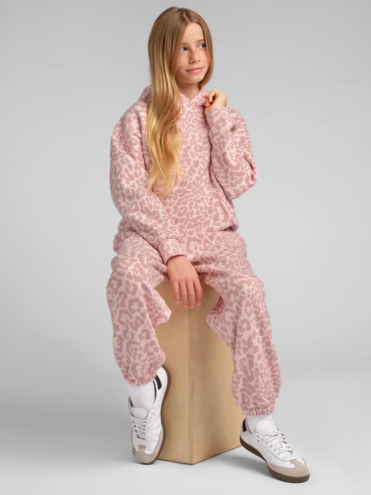 Kids' Hoodie - Blush Leopard