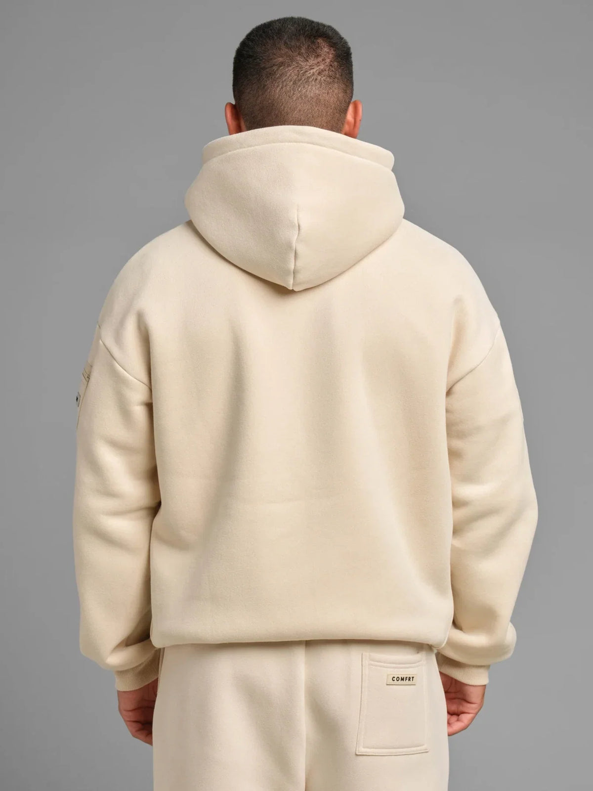 Zip Front Hoodie - Bone