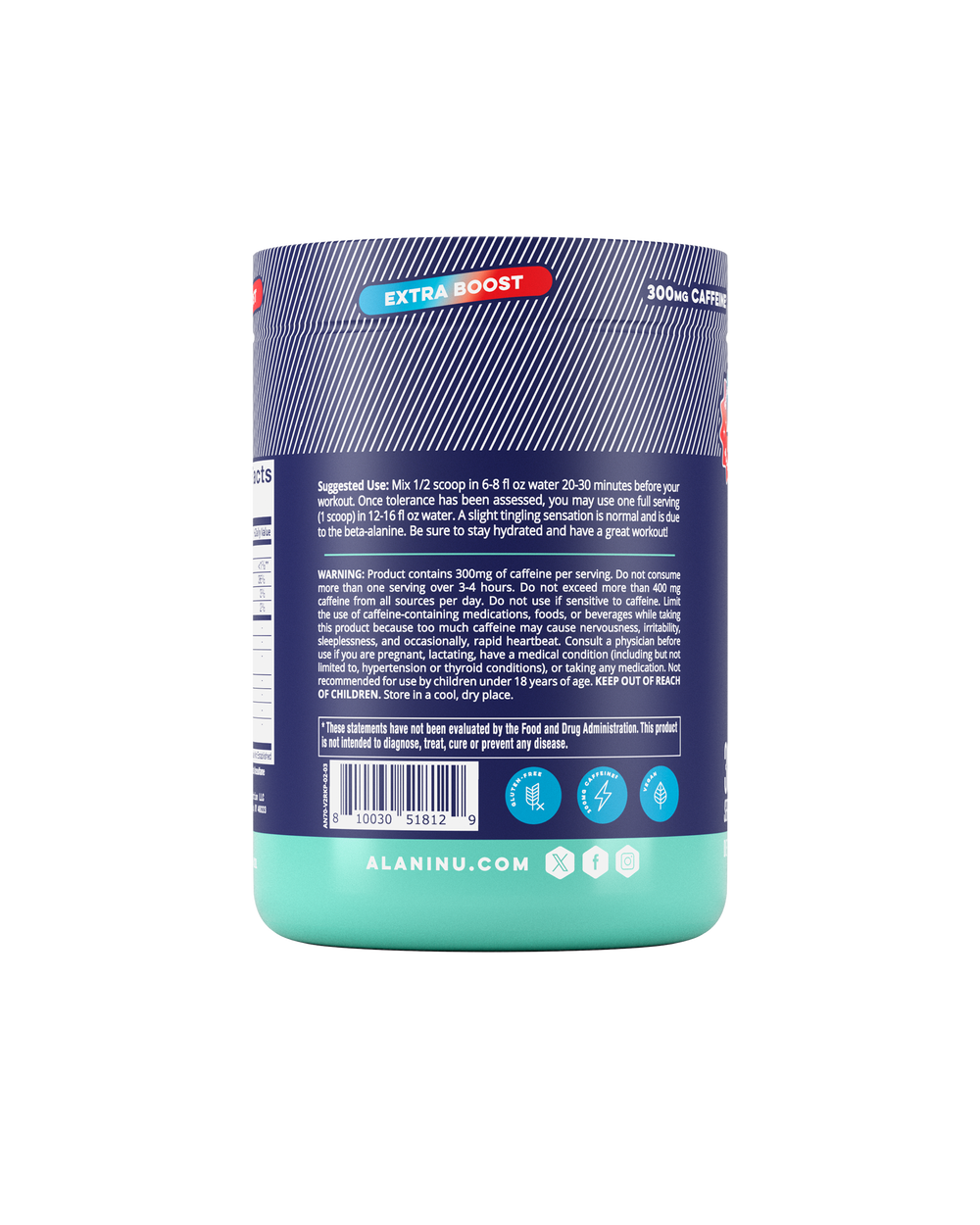 Pre-Workout Powder - Red White Blue Ice Pop