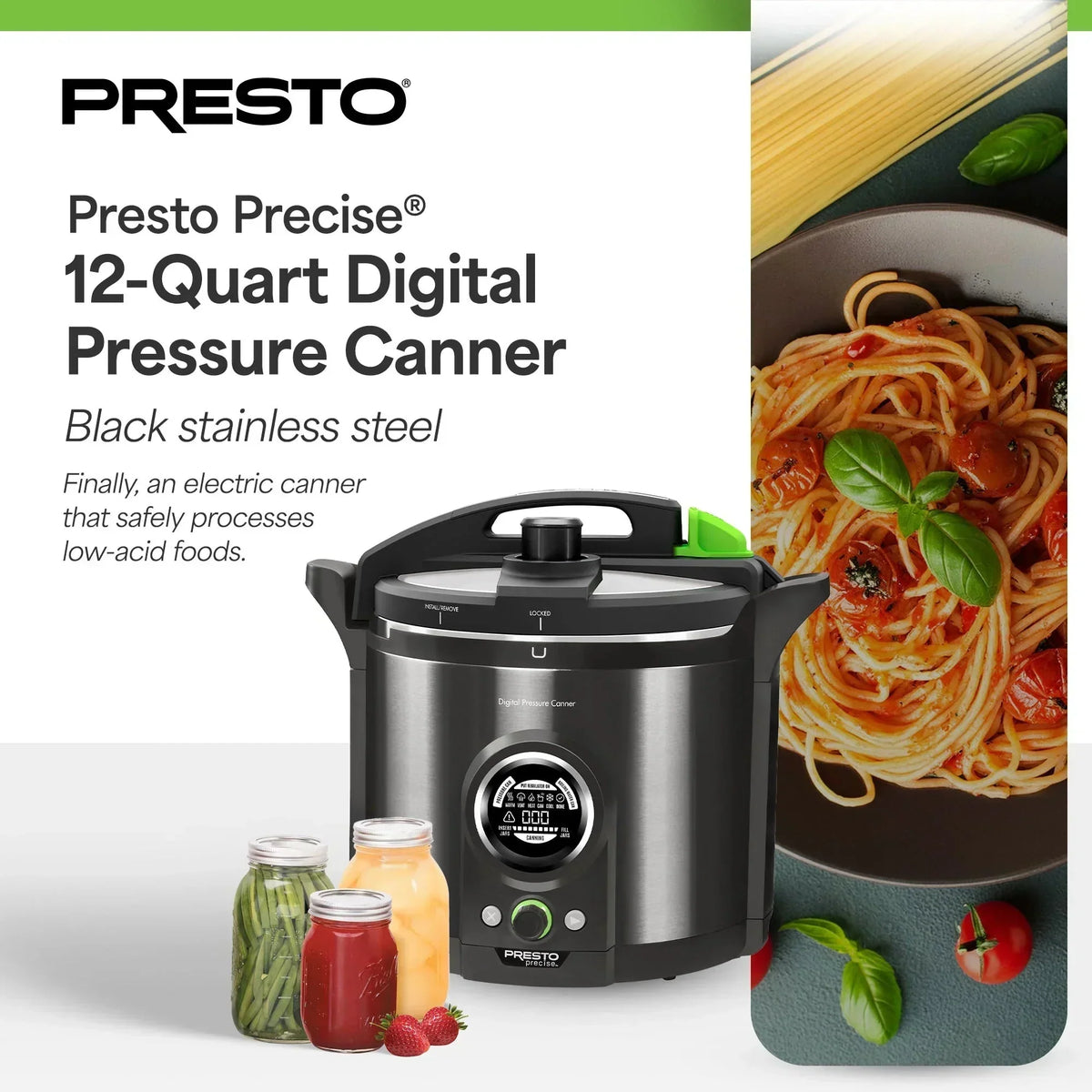 Presto Precise Digital Electric Pressure Canner, 12 Quarts - 02144