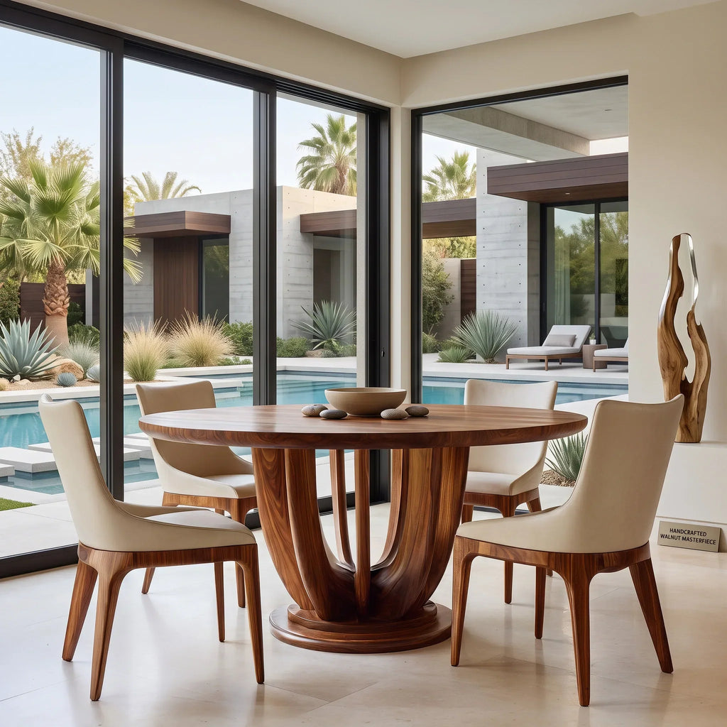 Modern Loop Base Round Dining Table For Dining Room