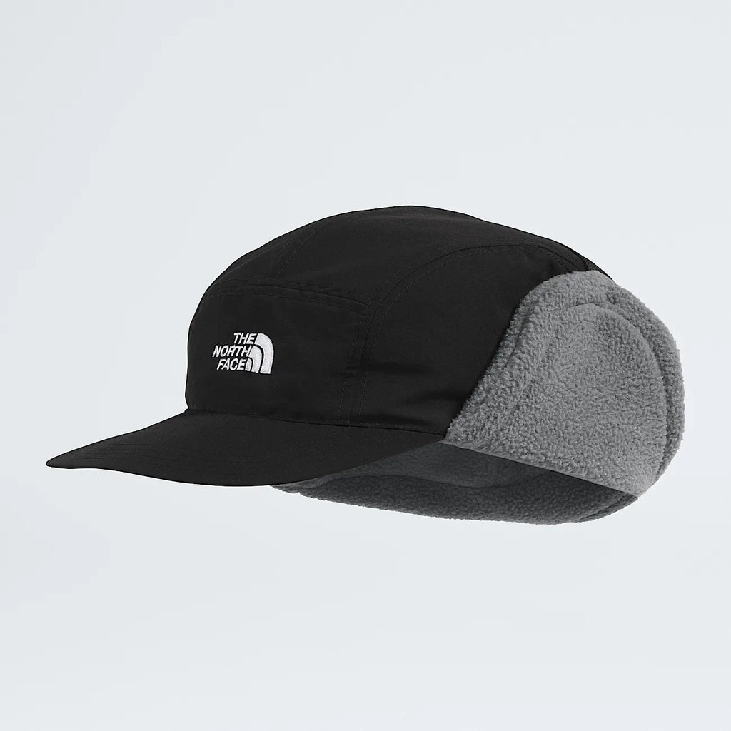 Earflap Winter Hat - Black And Gray