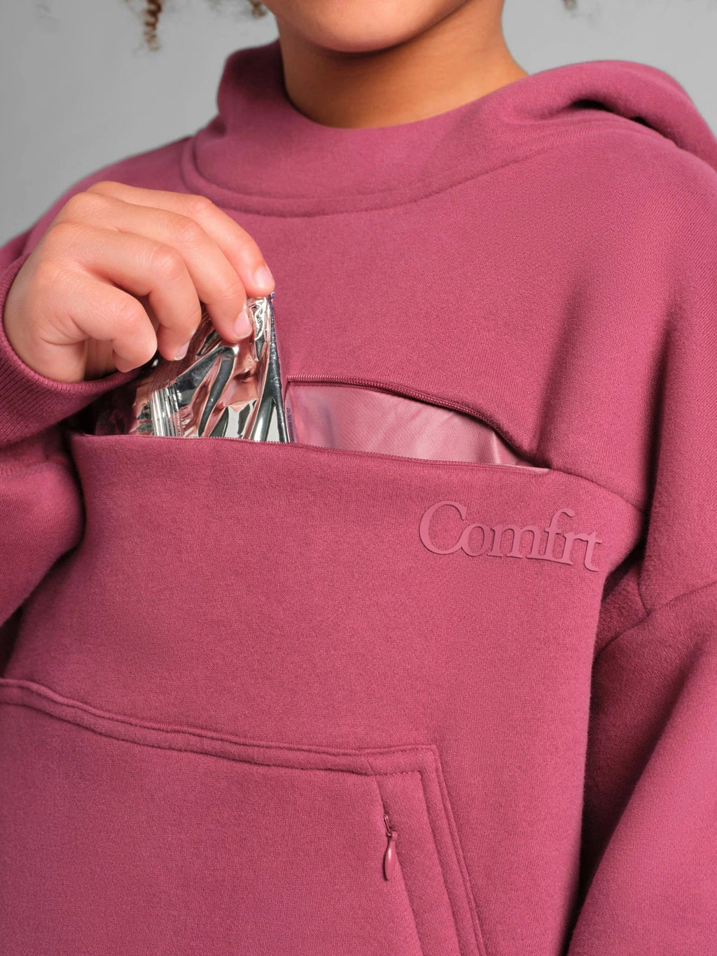 Kids Graphic Hoodie - Berry