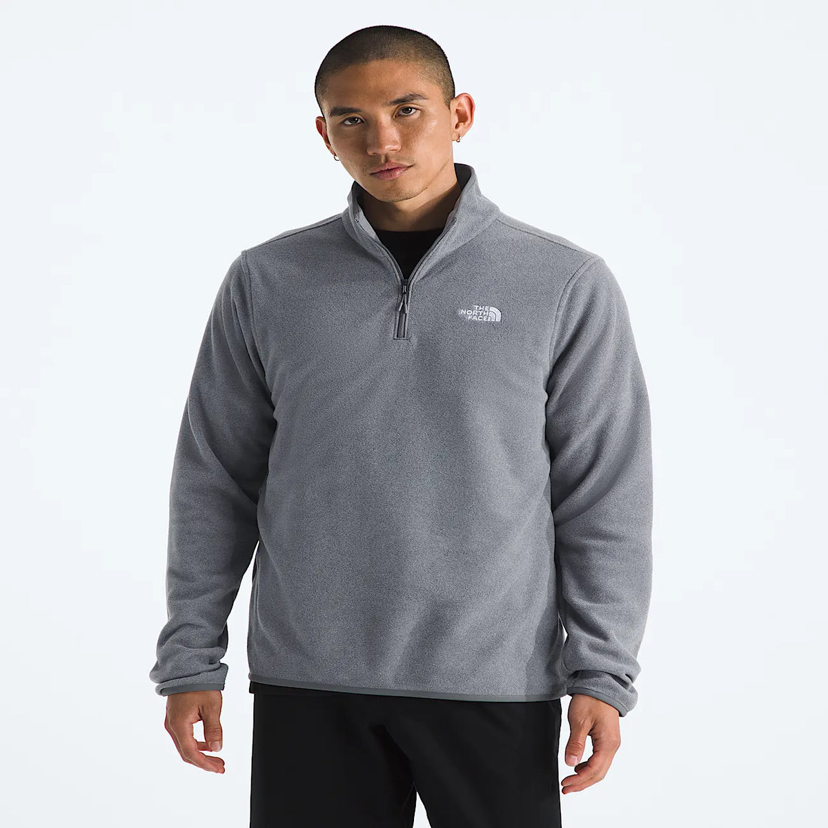 Men's Quarter-Zip Fleece Jacket - Grey