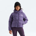 Girls' Hooded Insulated Jacket - Plum
