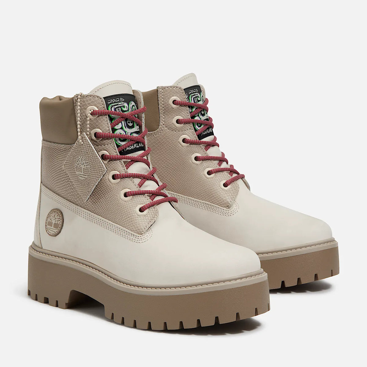 Women's Snake Print Waterproof Platform Boot