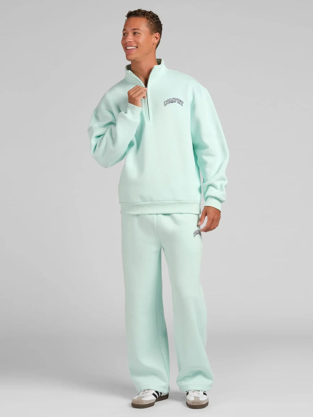Straight Leg Sweatpants - Aqua Mist