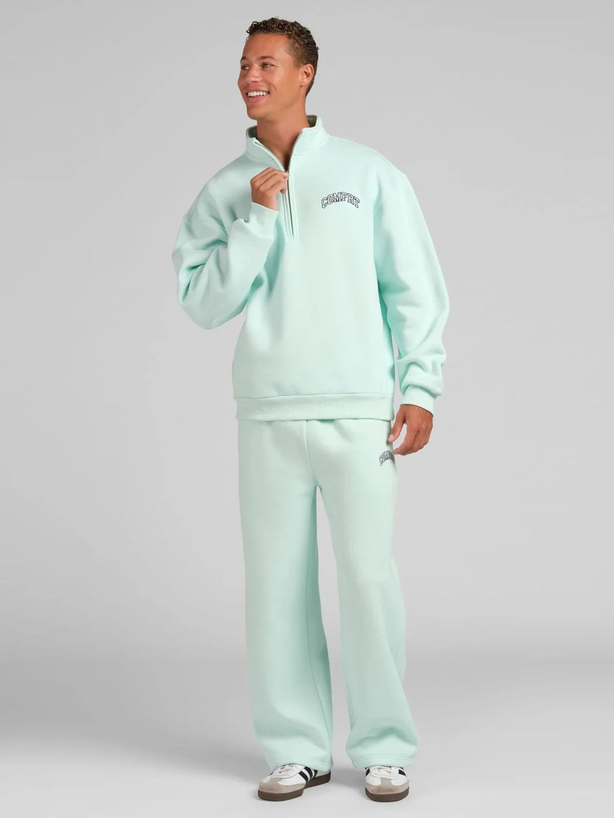 Straight Leg Sweatpants - Aqua Mist