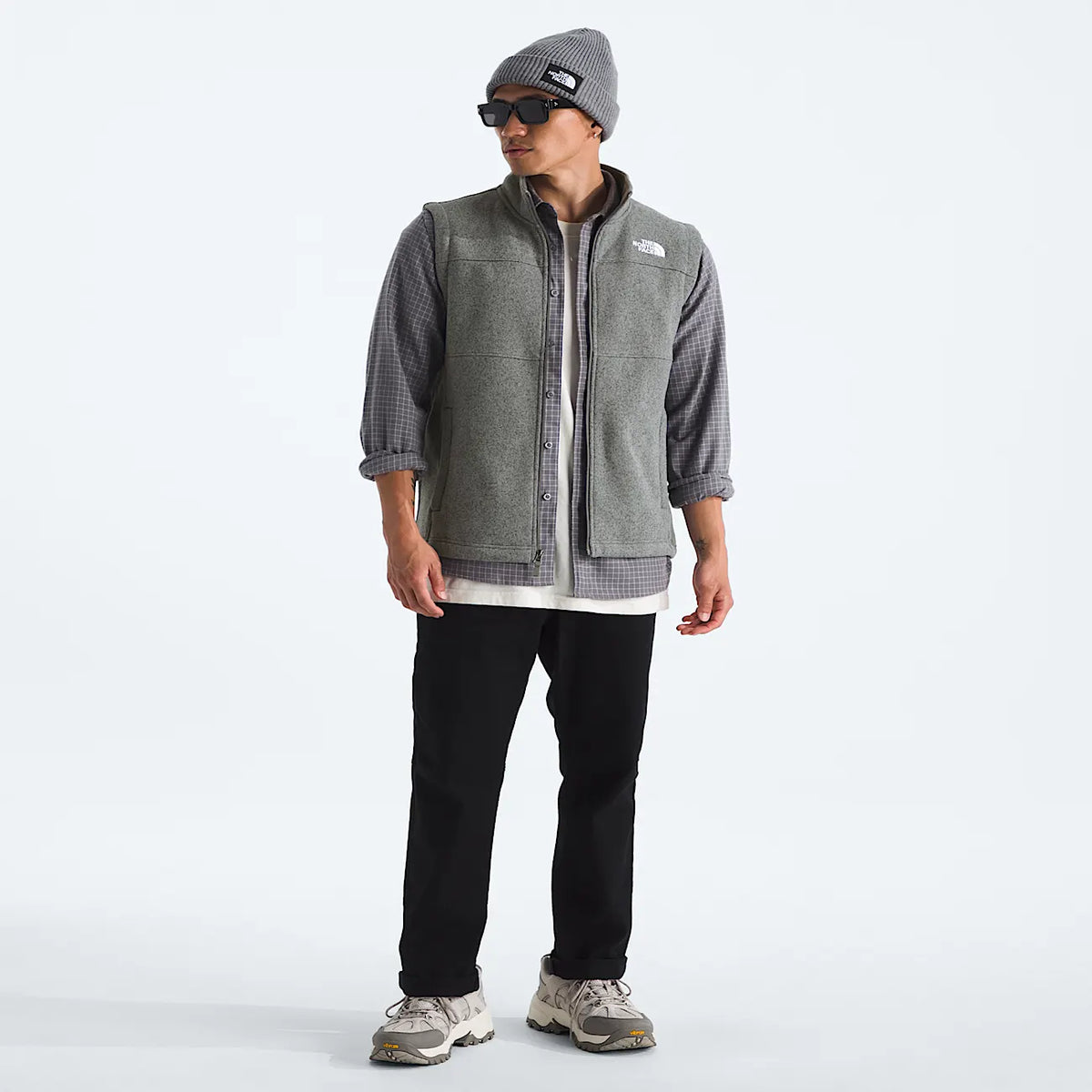 Men's Full-Zip Fleece Vest - Gray