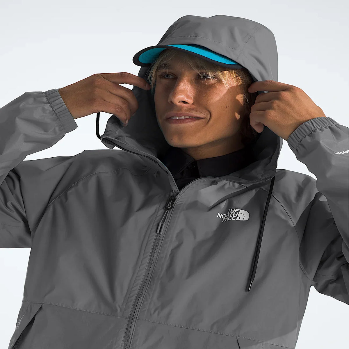 Men's Hooded Rain Jacket - Gray