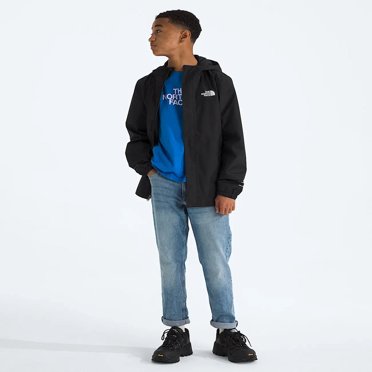 Boys' Waterproof Rain Jacket - Black