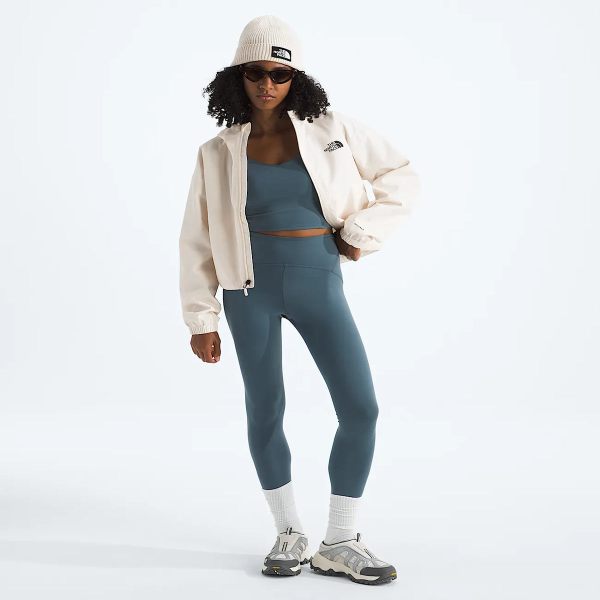 Women's Cropped Rain Jacket - White