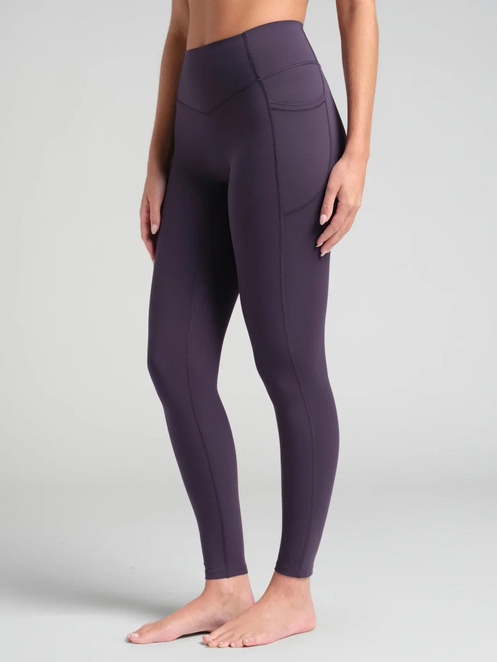 High-Waist Leggings - Blackberry