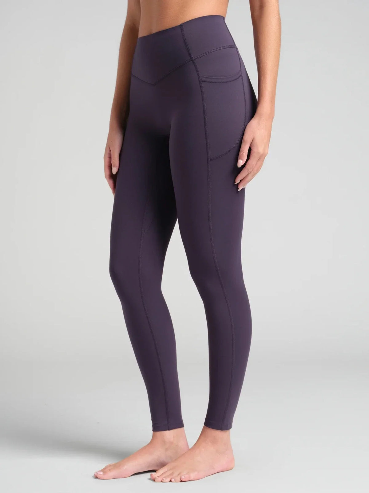 High-Waist Leggings - Blackberry