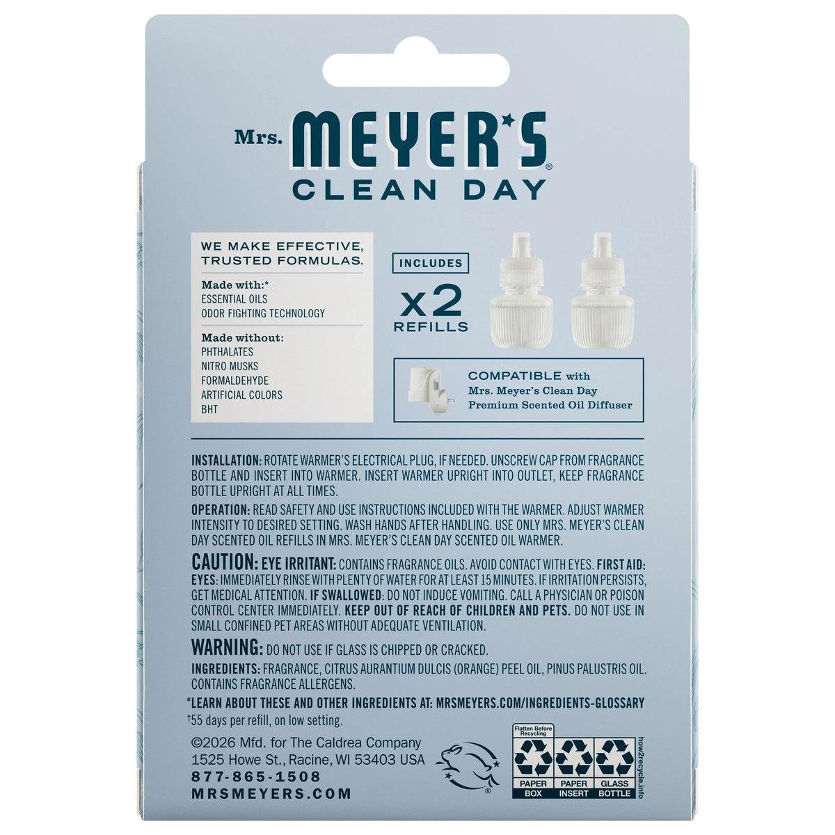 Plug-In Scented Oil Refills - 2 Pack