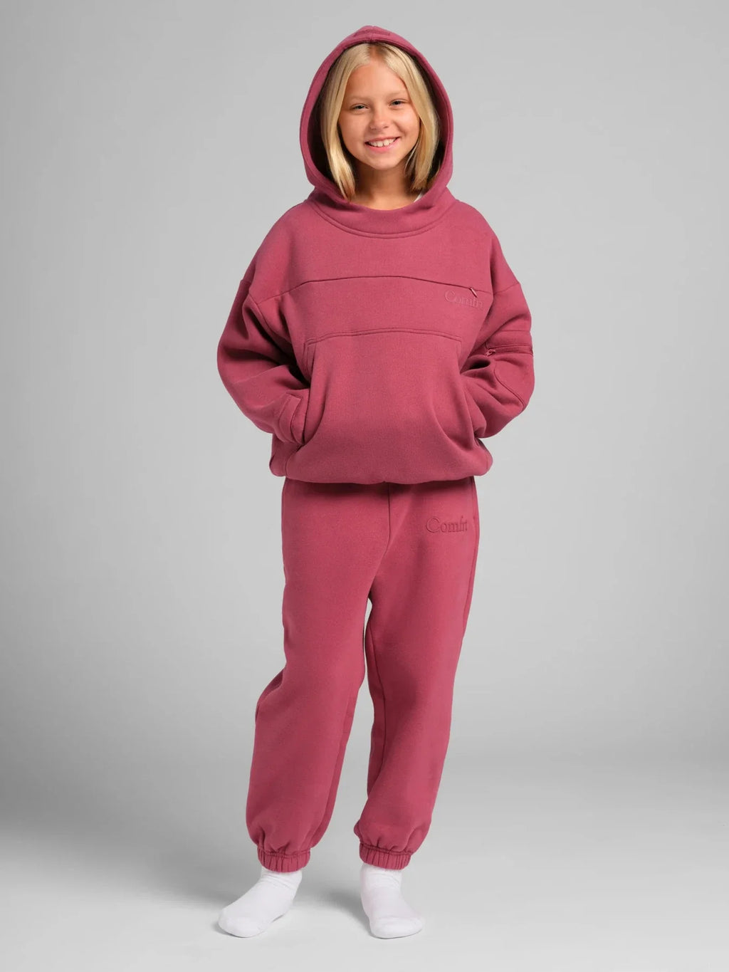 Kids Graphic Hoodie - Berry