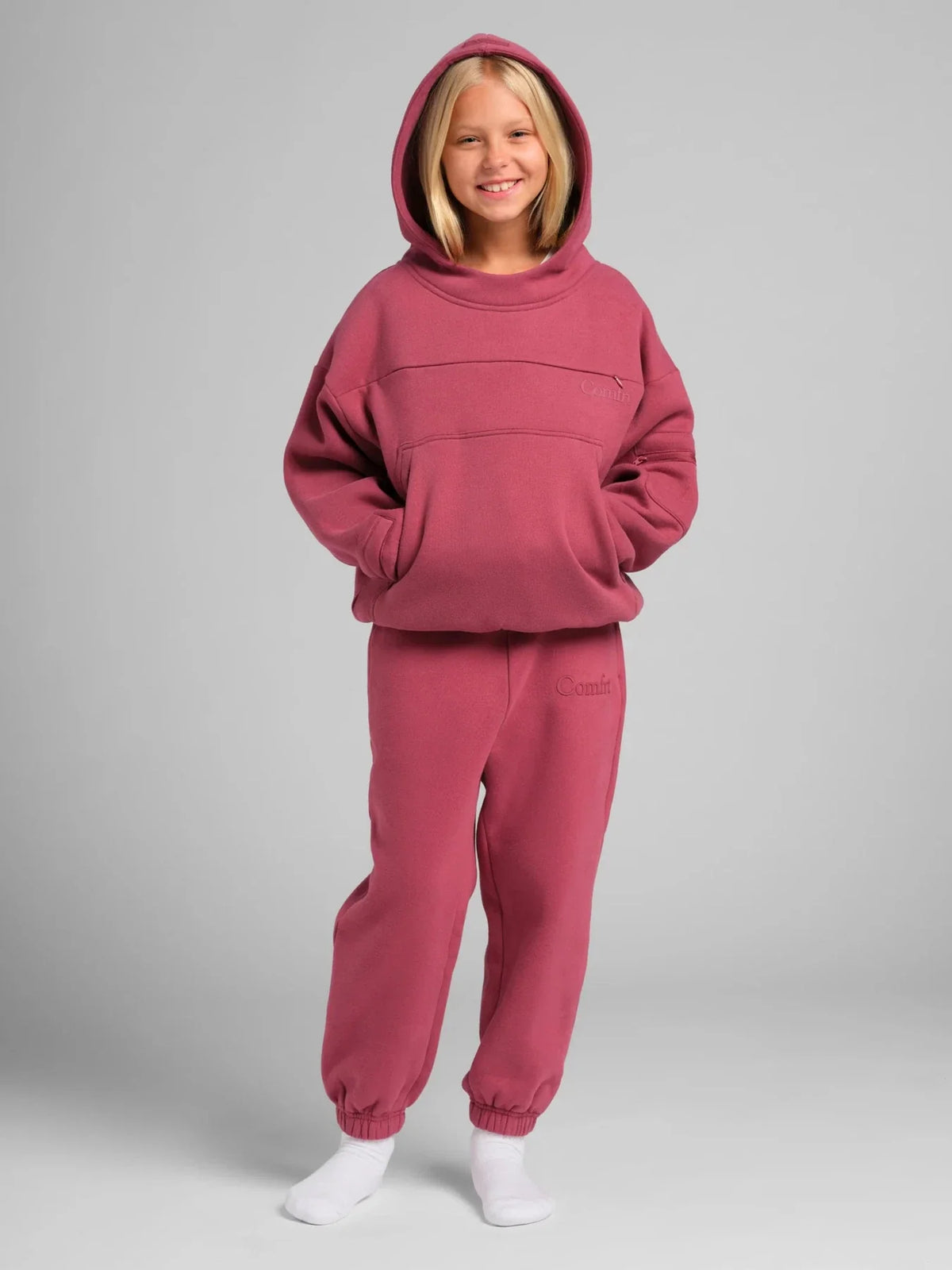 Kids Graphic Hoodie - Berry