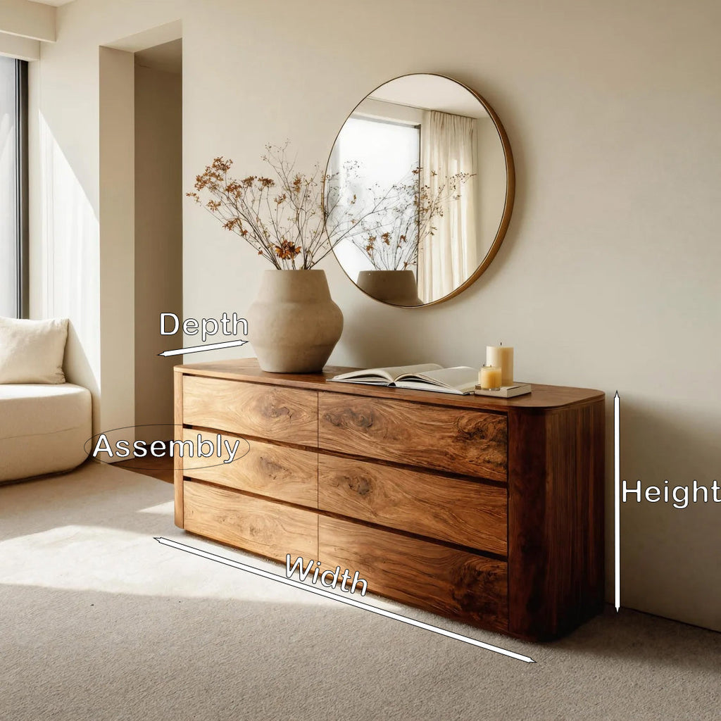 Modern Natural Grain Dresser For Bedroom