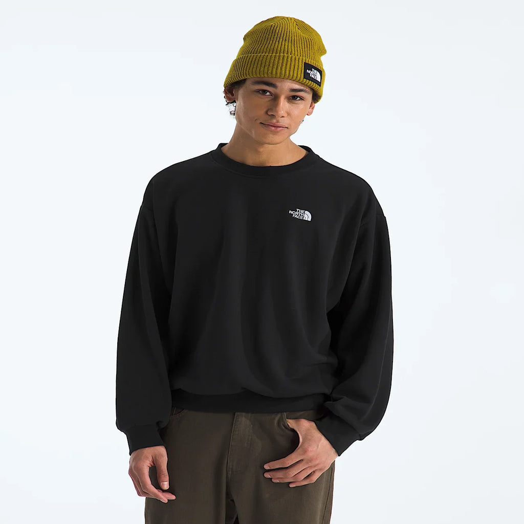 Men's Oversized Crewneck Sweatshirt - Black