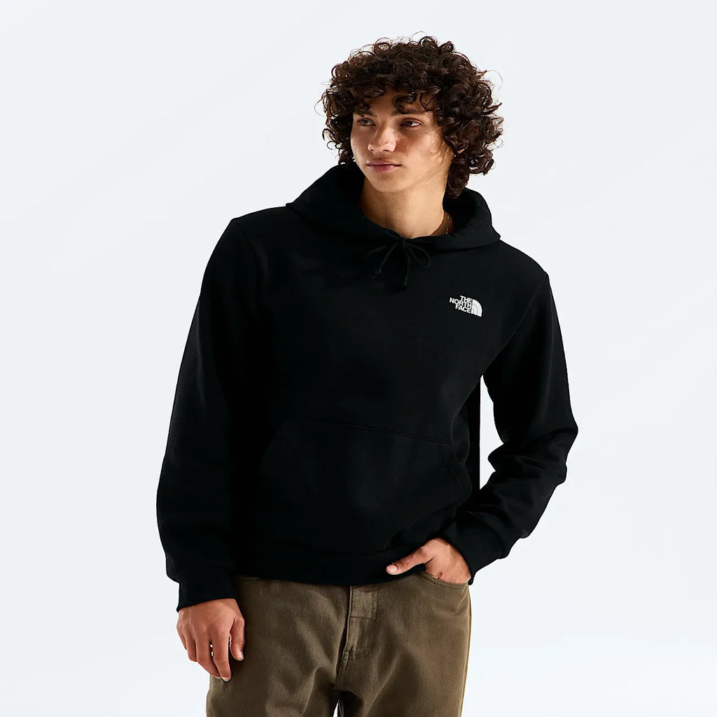 Men's Regular Fit Graphic Hoodie - Black