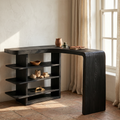 Minimalist Desk With Functional Storage Shelves For Study And Workspace
