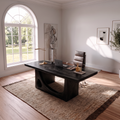 Modern Standing Desk With Natural Grain Surface For Office