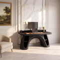 Contemporary Office Desk With Raised Monitor Platform For Workspace