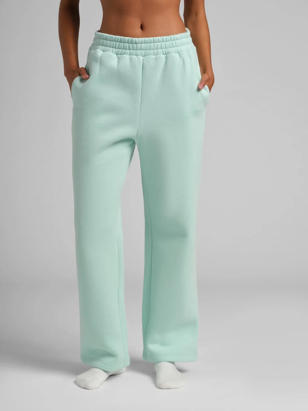 Pastel Straight-Leg Sweatpants - Baby Blue