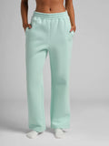 Pastel Straight-Leg Sweatpants - Baby Blue