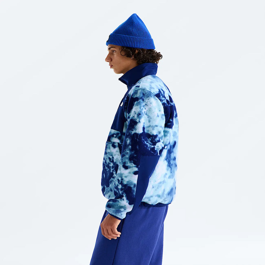 Men's Printed Full-Zip Fleece Jacket - Blue