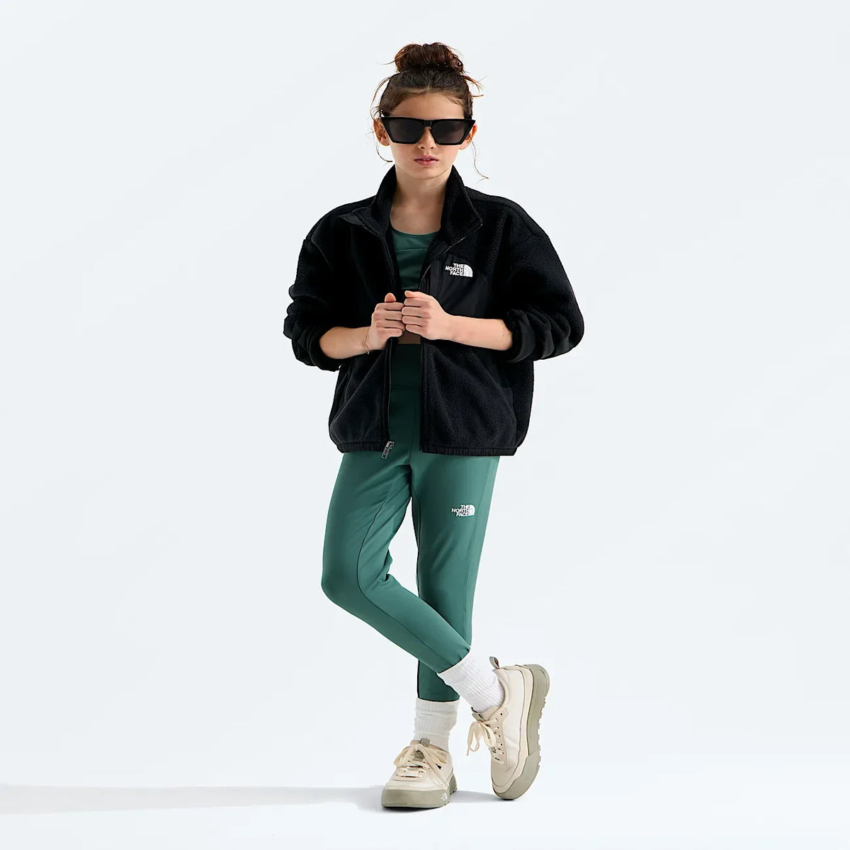 Girls' Full-Zip Fleece Jacket - Black