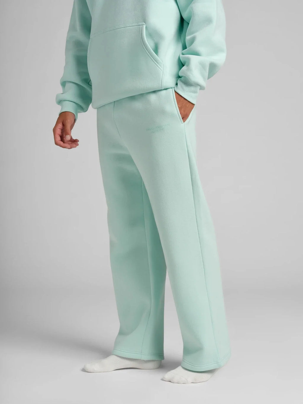 Pastel Straight-Leg Sweatpants - Baby Blue